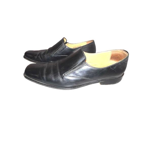 Mercanti Florentini made in Italy Men’s Black leather guessed loafer size 10.5M - Picture 5 of 12